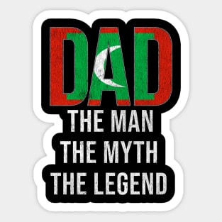 Maldivian Dad The Man The Myth The Legend - Gift for Maldivian Dad With Roots From Maldivian Sticker